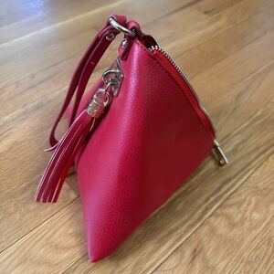 Elegant Red Leather Clutch